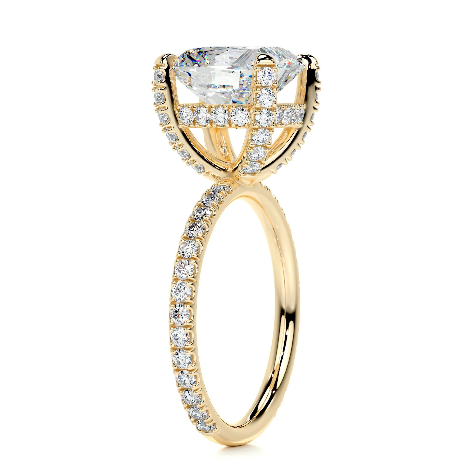 Enchanted Aura Gold Diamond Ring Cushion 11 0488ac4a