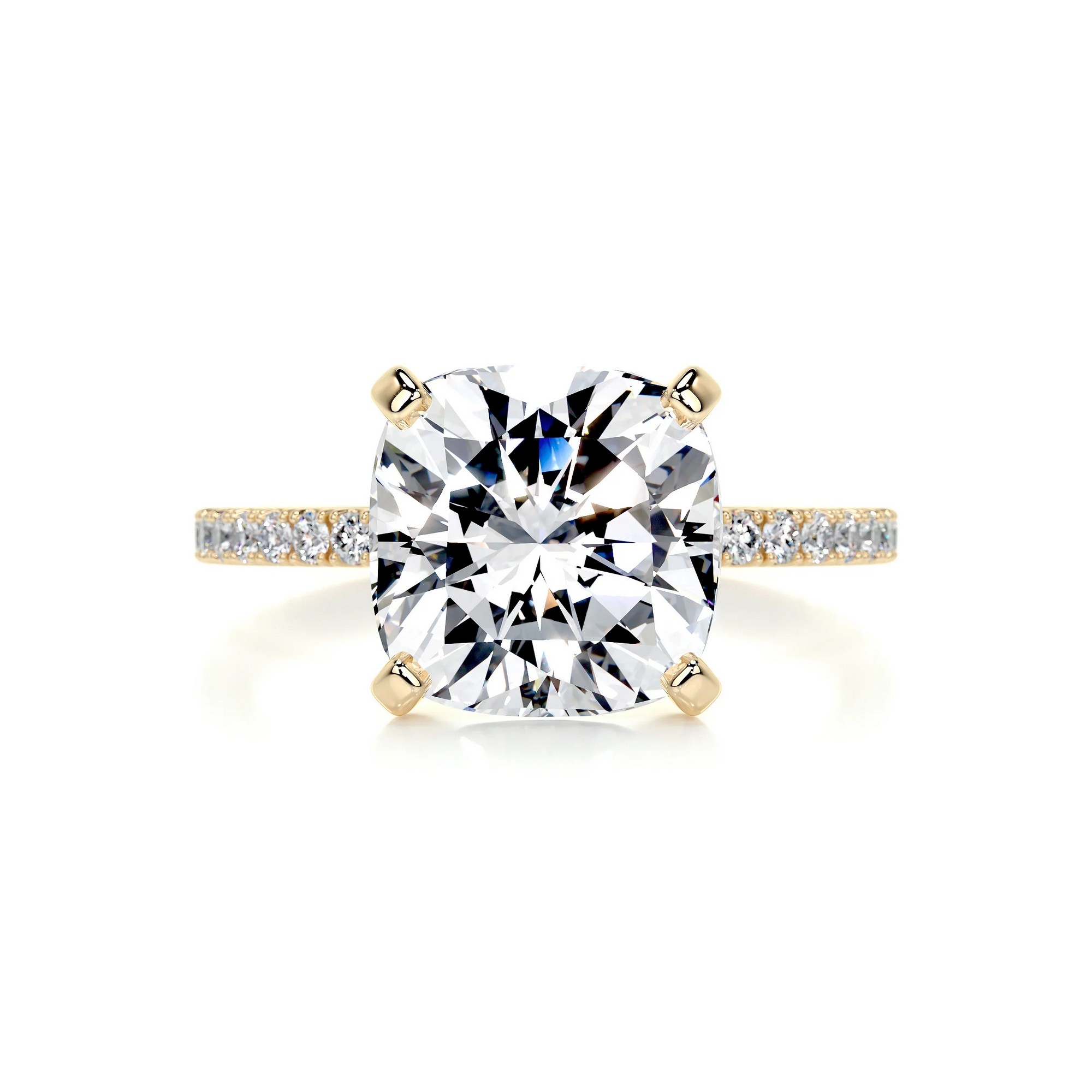 Luminous Whispers Gold Diamond Ring Cushion 10 0dc047fc