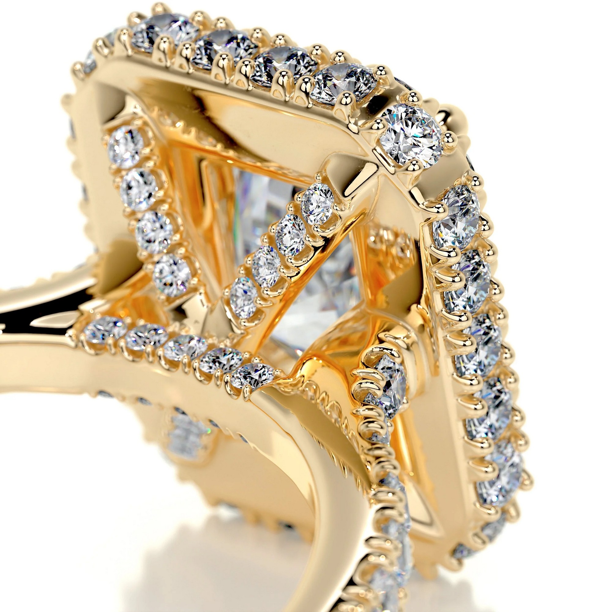 Mesmerizing Sparkle Gold Diamond Ring Radiant 12 14cac8c9