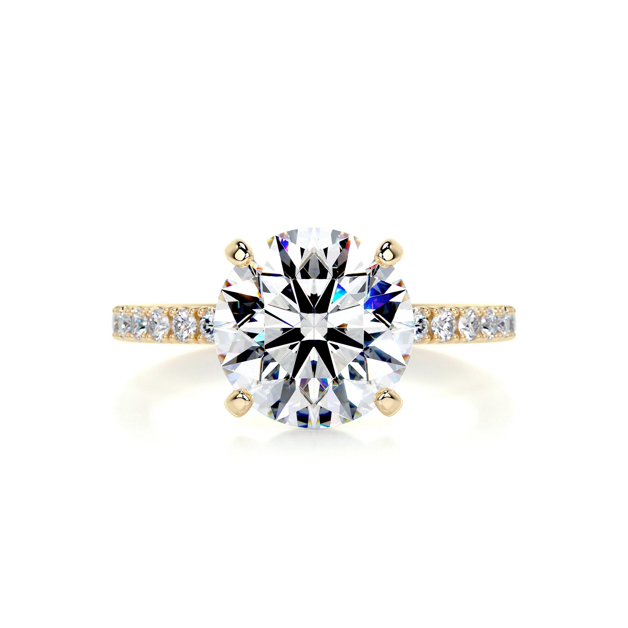 Graceful Aura Gold Diamond Ring Round 10 1548922d