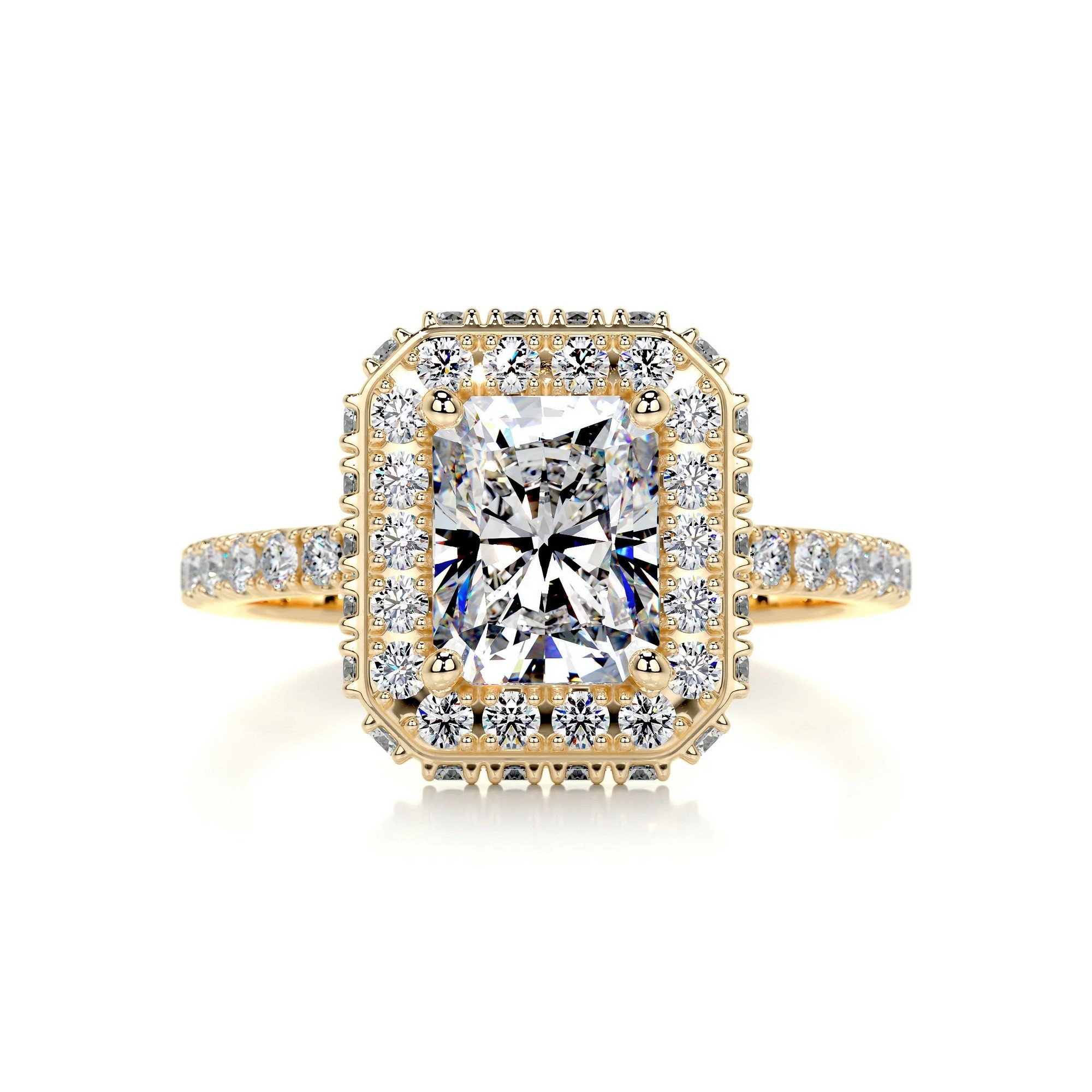 Mesmerizing Sparkle Gold Diamond Ring Radiant 11 1614cfee