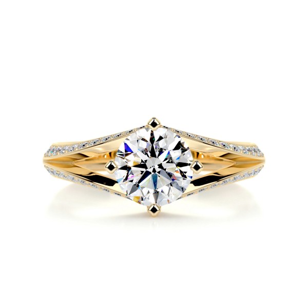 Enchanting Glow Gold Diamond Ring Round 9 1eb4c94c