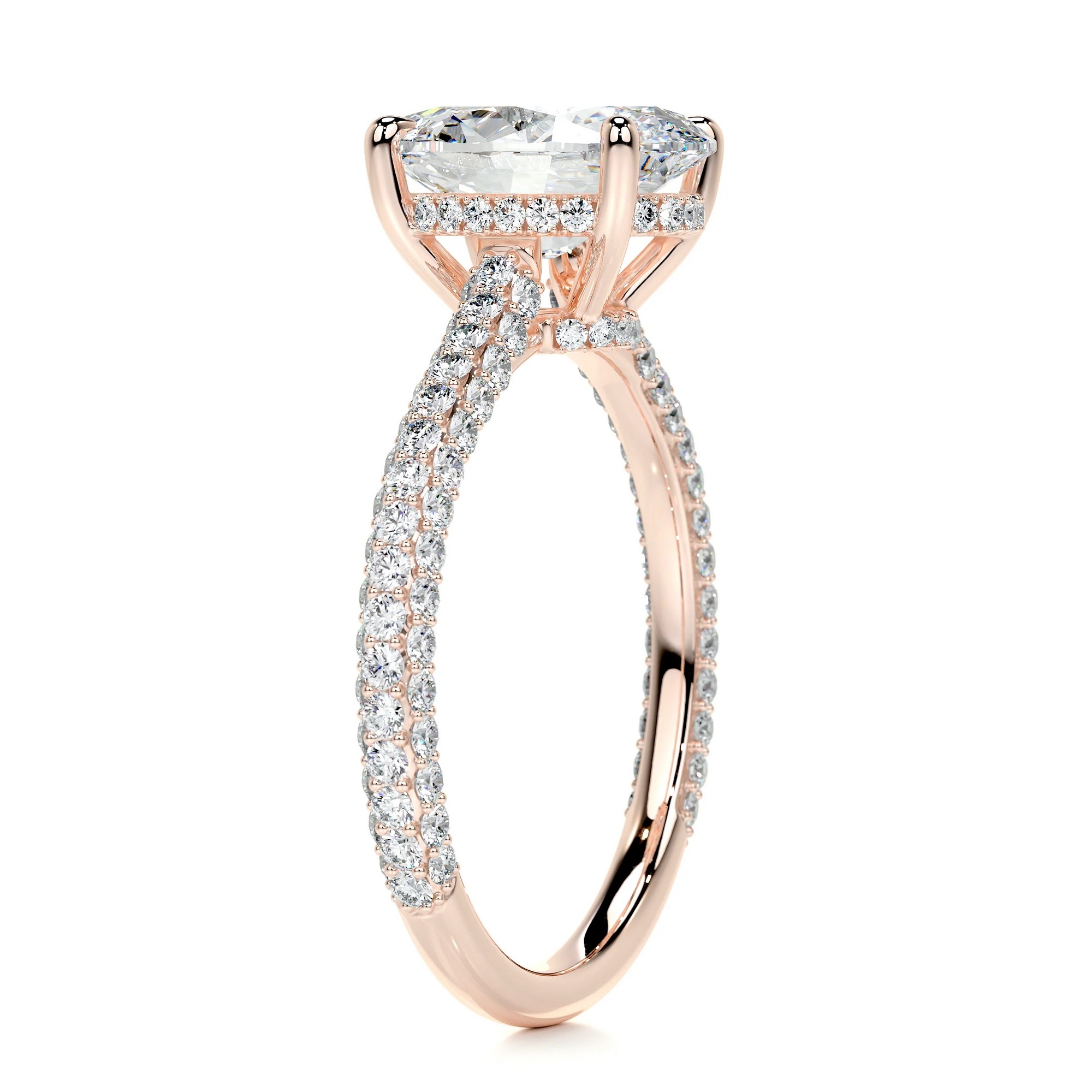 Gleaming Reflection Gold Diamond Ring Oval 3 1f1cd8df