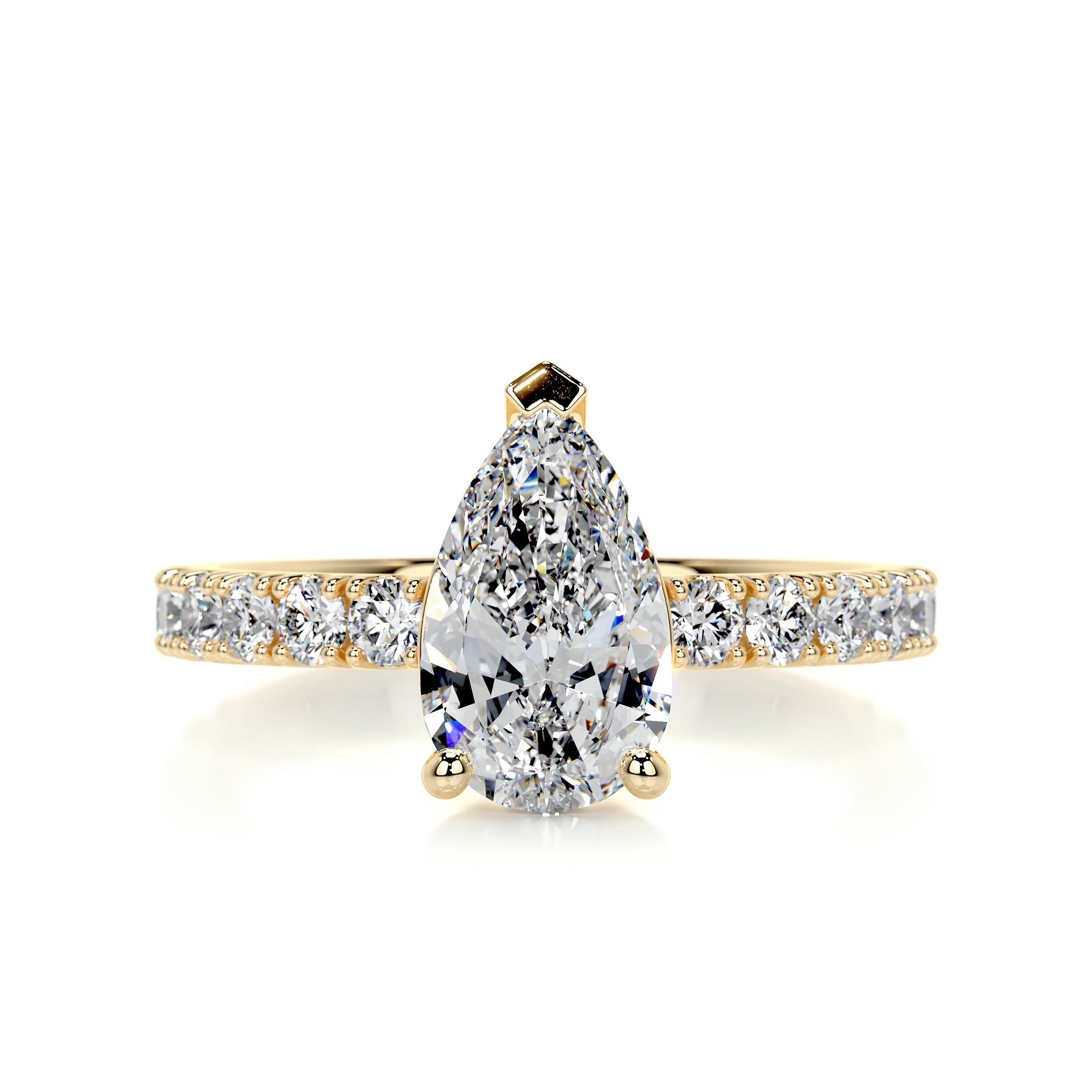 Gleaming Reflection Gold Diamond Ring Pear 9 31b5b4da