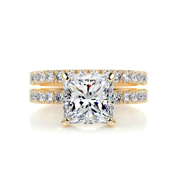 Enchanted Promises Gold Diamond Bridal Set Princess 10 3ff9757d