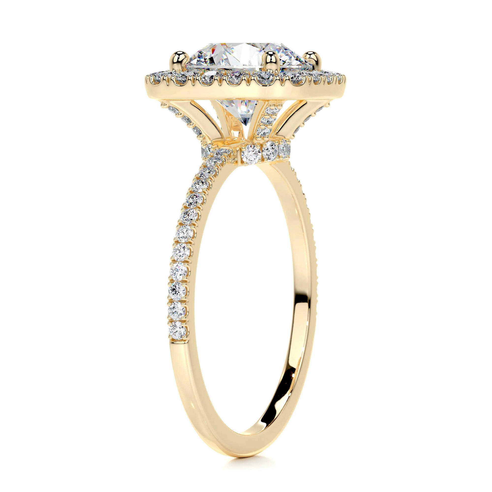 Enchanted Whisper Gold Diamond Ring Round 12 400f669f