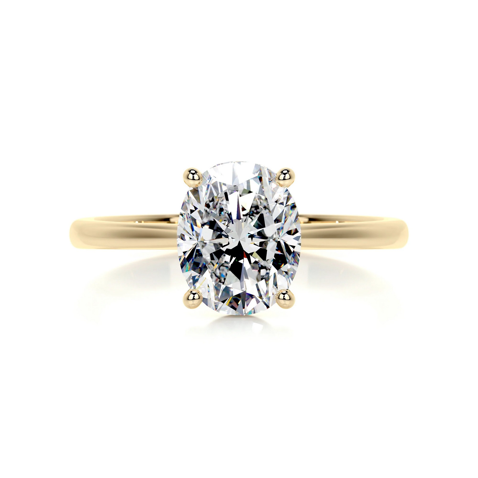 Mesmerizing Sparkle Gold Diamond Ring Oval 10 54eeea91