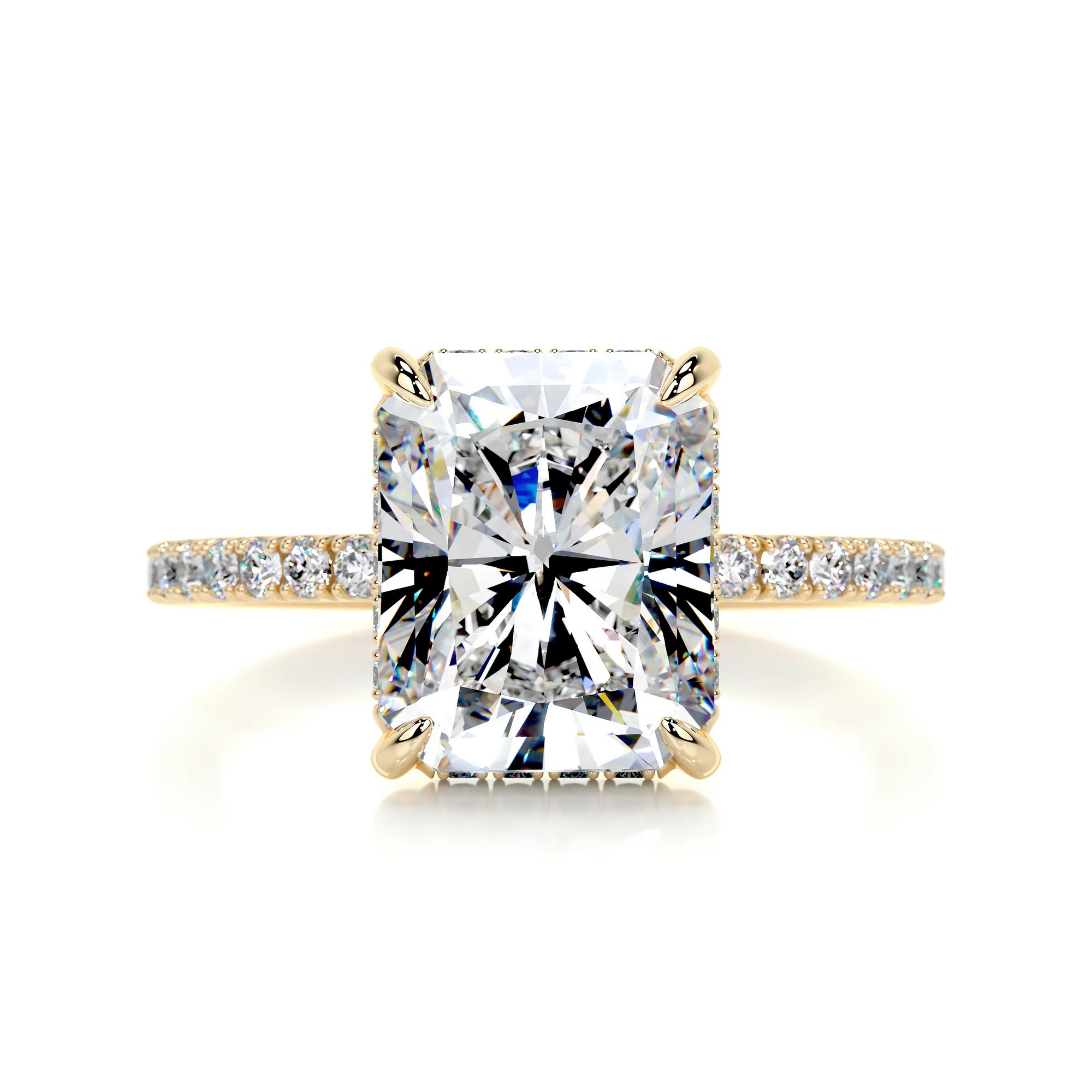 Radiant Sparkle Gold Diamond Ring Radiant 10 60ef3e09