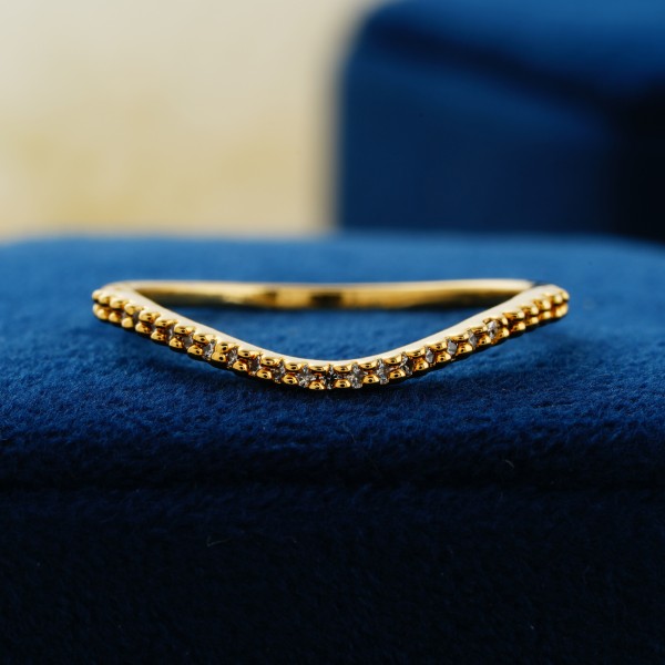 Julien Supar Lab Grown Minimalist Diamond Curved Eternity Solid Gold Wedding Band 9 61a50462