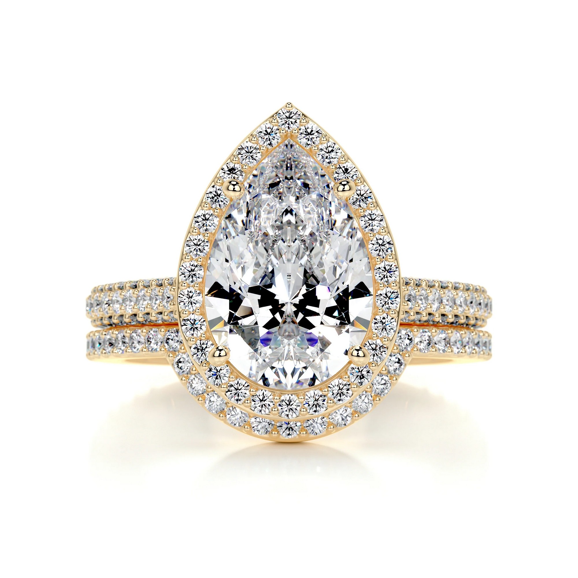 Divine Love Gold Diamond Bridal Set Pear 7 69a4cf85