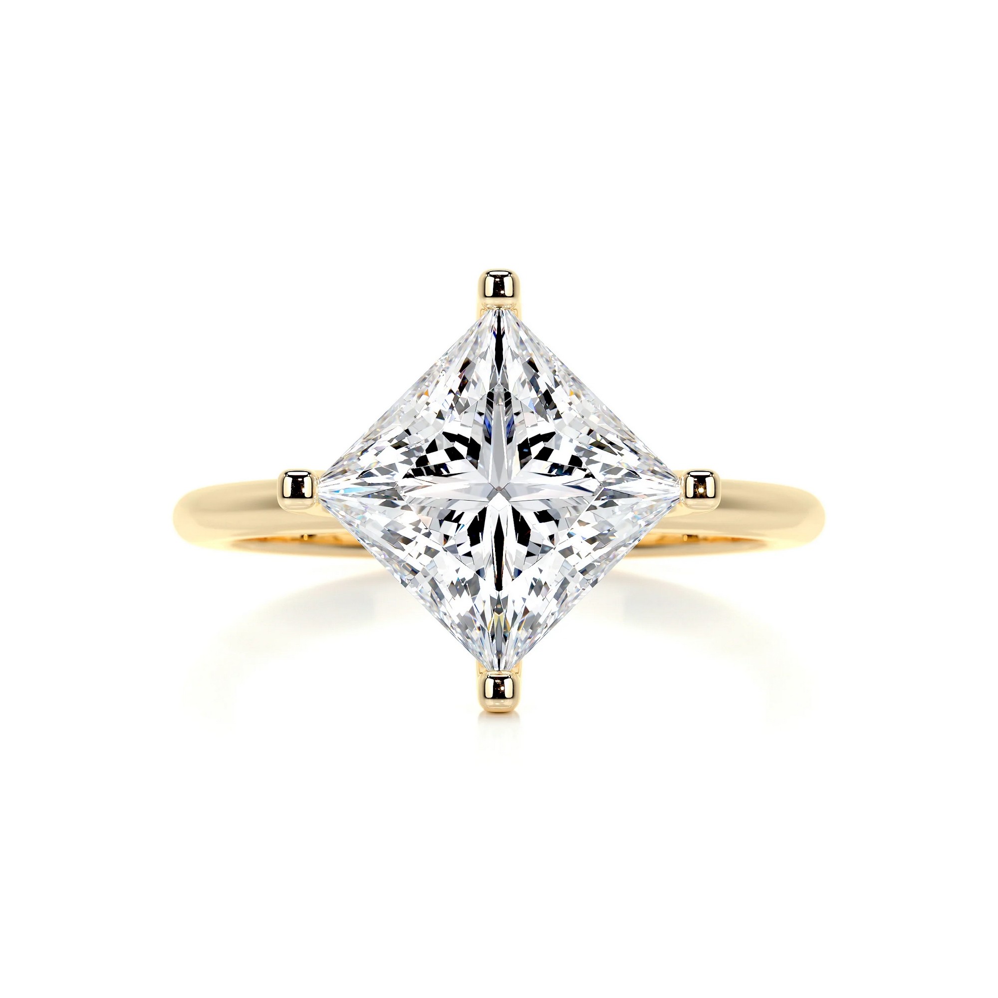 Radiant Sparkle Gold Diamond Ring Princess 7 80229d5c