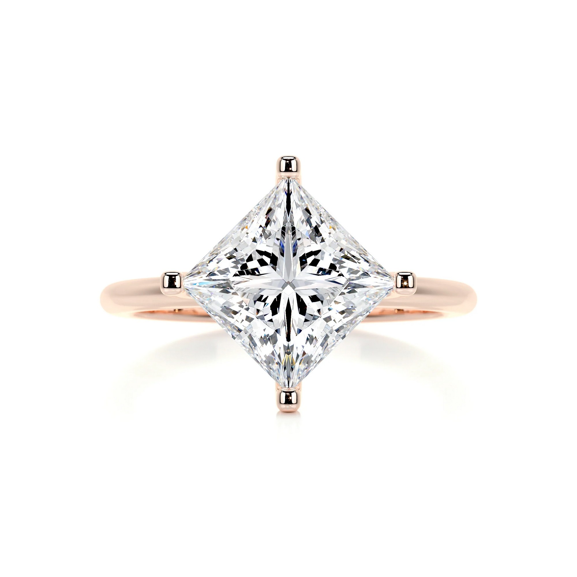 Radiant Sparkle Gold Diamond Ring Princess 1 859e9312