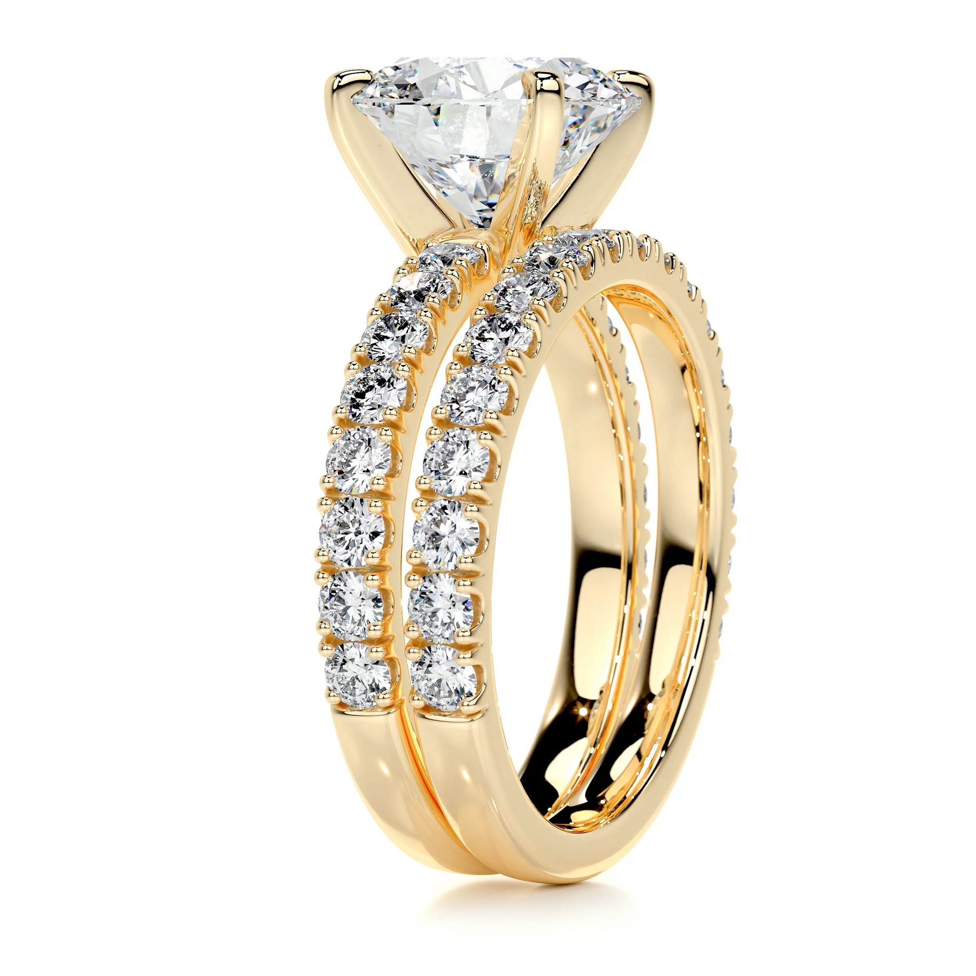 Forever Elegance Gold Diamond Bridal Set Round 11 868f4334