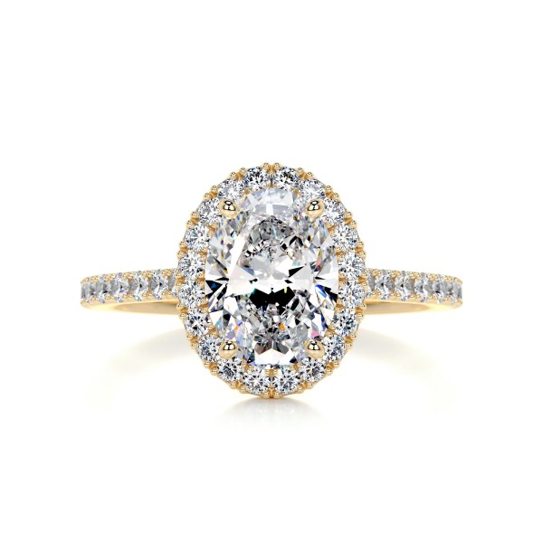 Luminous Sparkle Gold Diamond Ring Oval 10 8e5e3117