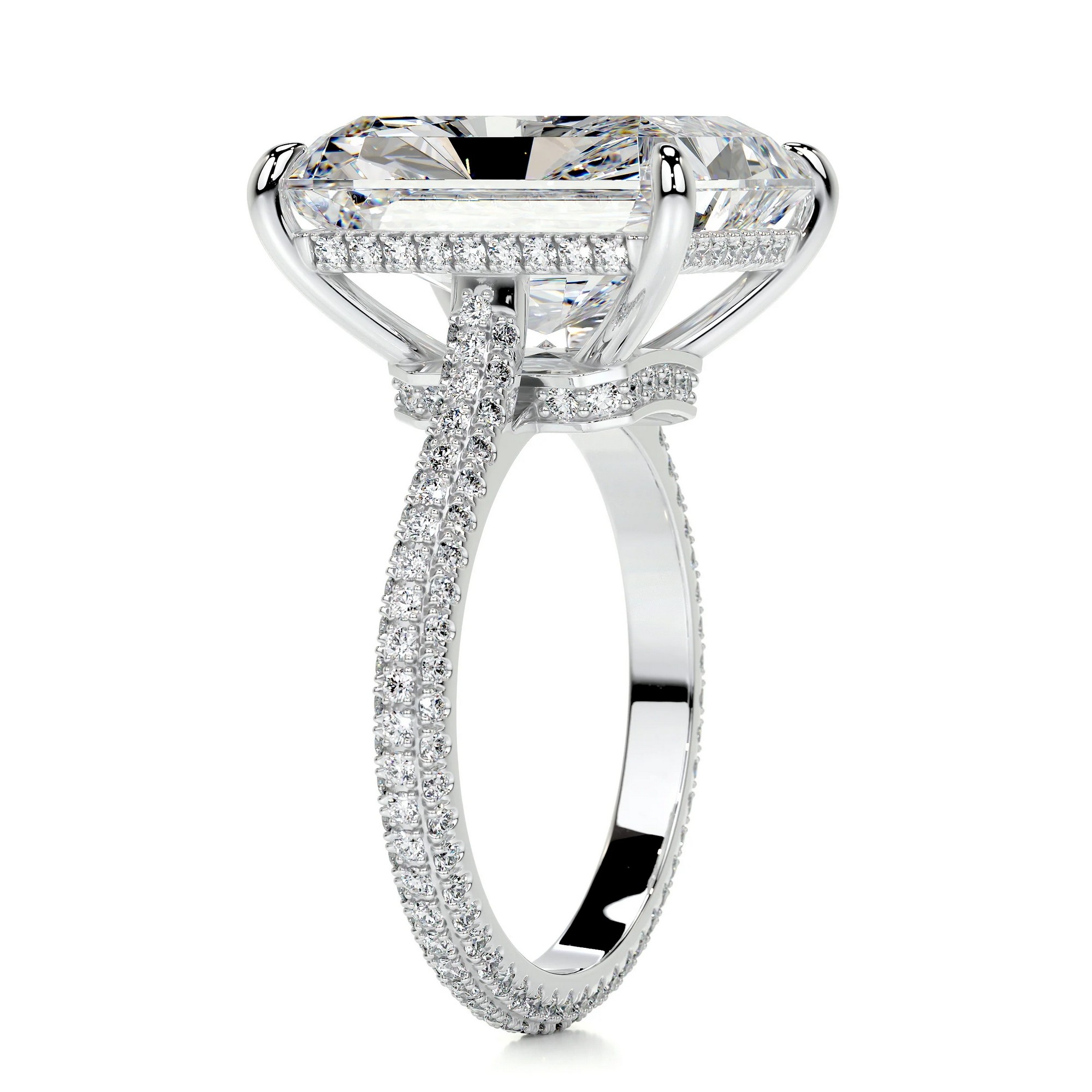 Gleaming Reflection Gold Diamond Ring Radiant 6 931b7a2d