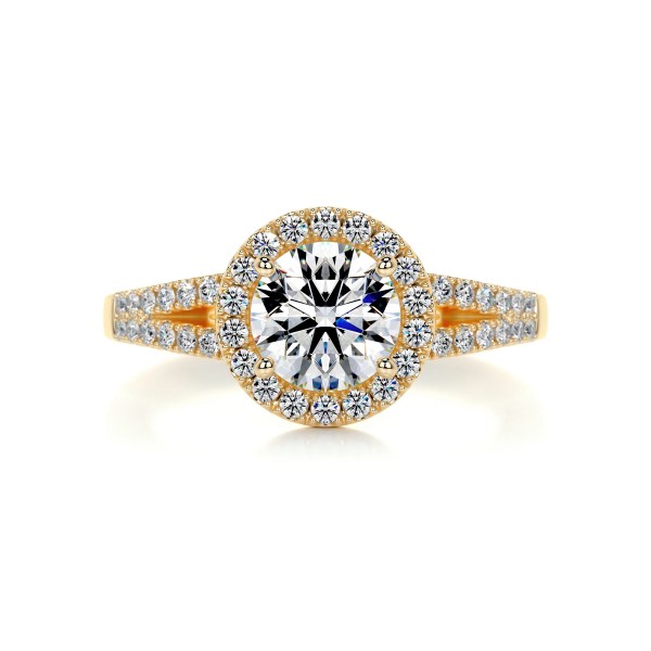 Luminescent Elegance Gold Diamond Ring Round 10 93556cf3