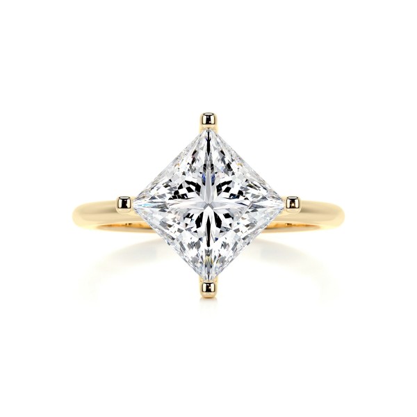 Radiant Sparkle Gold Diamond Ring Princess 7 98f09591