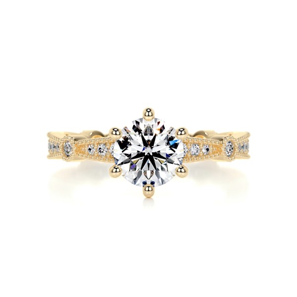 Radiant Sparkle Gold Diamond Ring Round8 9995c1cf