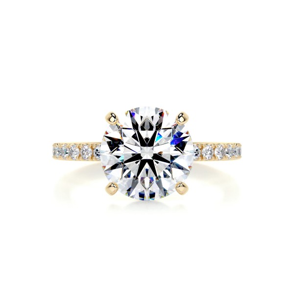 Graceful Aura Gold Diamond Ring Round 10 bb8b9707