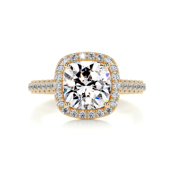 Divine Elegance Gold Diamond Ring Cushion 9 e6571592