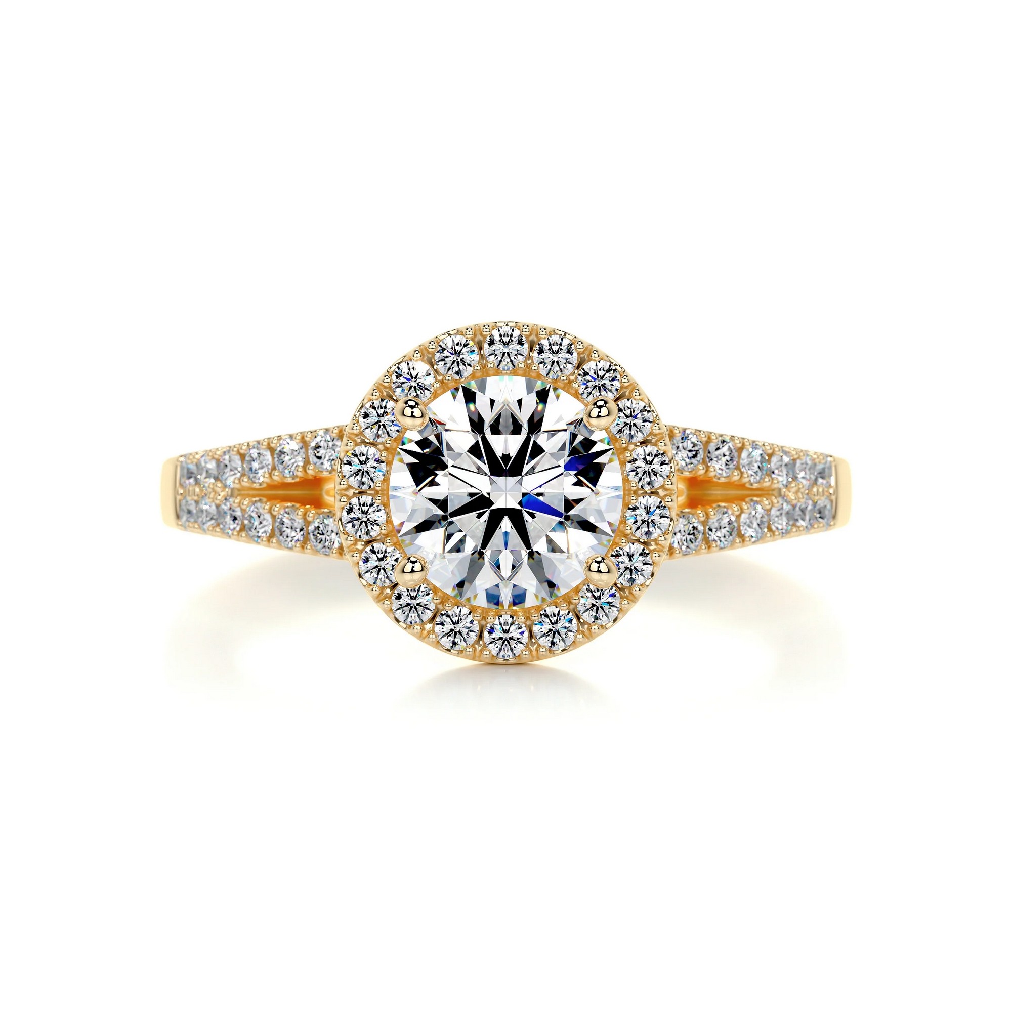 Luminescent Elegance Gold Diamond Ring Round 10 ea5f23dc