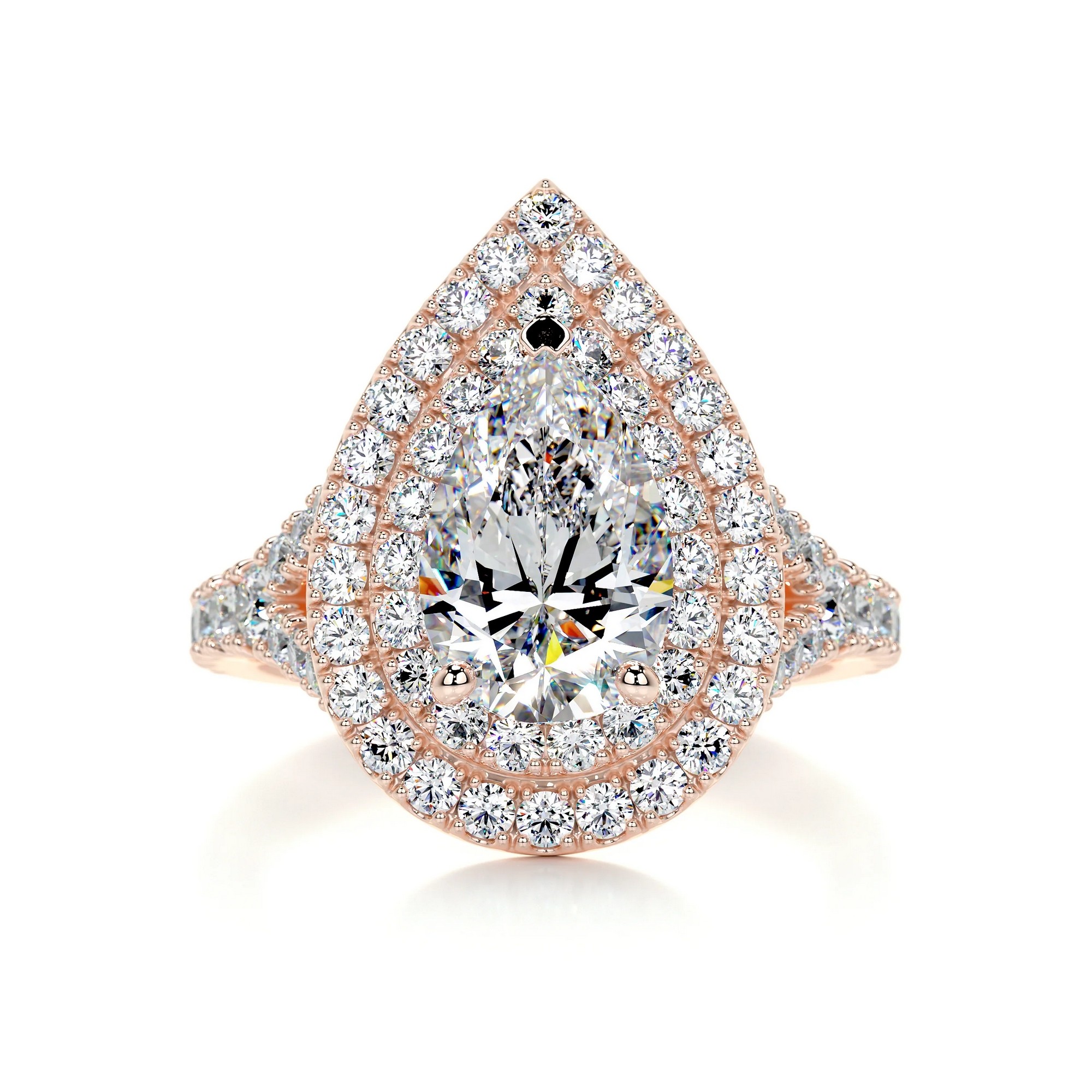 Radiant Sparkle Gold Diamond Ring Pear 1 fd2181a3