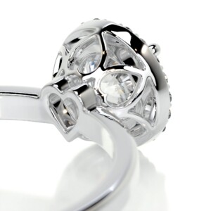 Brilliance Blossom Gold & Moissanite Diamond Ring Round