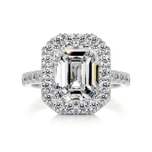 Enchanted Aura Gold & Moissanite Diamond Ring Emerald