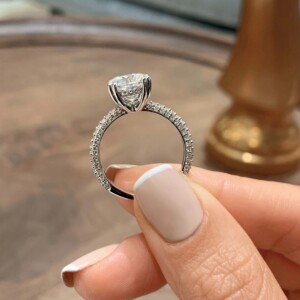 Enigmatic Charms Gold & Moissanite Diamond Ring Round