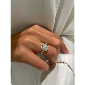 Eternal Spark Gold & Moissanite Diamond Ring Round