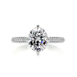 Gleaming Whispers Gold & Moissanite Diamond Ring Oval