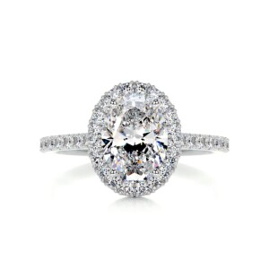 Luminous Sparkle Gold & Moissanite Diamond Ring Oval