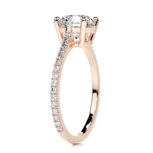 Radiant Aura Gold & Moissanite Diamond Ring Round