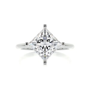 Radiant Sparkle Gold & Moissanite Diamond Ring Princess