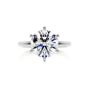 Twilight Splendor Gold & Moissanite Diamond Ring Round