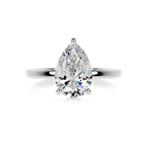 Twinkling Whispers Gold & Moissanite Diamond Ring Pear